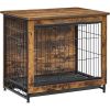 Modern Heavy-Duty Dog Crate Furniture, Dog Cage - Rustic Brown