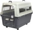 Plastic Kennels Rolling Plastic Airline Approved Wire Door Travel Dog Crate, XXX-Large, Gray