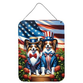 NEW All American Papillon Wall or Door Hanging Prints Aluminum Metal Sign Kitchen Wall Bar Bathroom Plaque Home Decor Front Door Plaque, 12x16