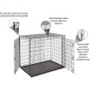 Ginormous Double Door 54-Inch Dog Crate for XXL Dogs Breeds; Great Dane, Mastiff, St. Bernard, Drop Pin Assembly Requires