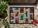 Lots of Black Labrador Retriever Doormat Front Door Mat Indoor Outdoor Rugs for Entryway, Non Slip Washable Low Pile, 24H X 36W