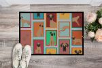 Lots of Fawn Great Dane Doormat Front Door Mat Indoor Outdoor Rugs for Entryway, Non Slip Washable Low Pile, 24H X 36W