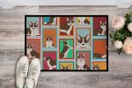 Lots of Brindle Cardigan Corgi Doormat Front Door Mat Indoor Outdoor Rugs for Entryway, Non Slip Washable Low Pile, 24H X 36W