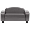 Gray Faux Leather Dog Sofa - 31.5"x19.7"x15.7"
