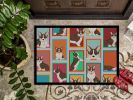 Lots of Brindle Cardigan Corgi Doormat Front Door Mat Indoor Outdoor Rugs for Entryway, Non Slip Washable Low Pile, 24H X 36W