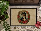 NEW Entlebucher Mountain Dog Christmas Flowers Doormat Front Door Mat Indoor Outdoor Rugs for Entryway, Non Slip Washable Low Pile, 18H X 27W