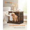 Modern Heavy-Duty Dog Crate Furniture, Dog Cage - Rustic Brown