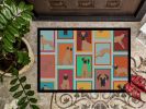 Lots of Fawn Great Dane Doormat Front Door Mat Indoor Outdoor Rugs for Entryway, Non Slip Washable Low Pile, 24H X 36W