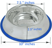 Stainless Steel Dog Bowls – Silicone Base (Set of 2)