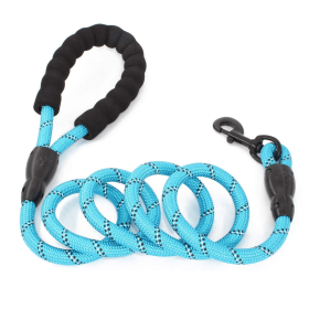 5FT Rope Leash with Comfort Handle (Color: BLUE)