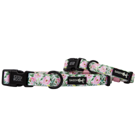 Sassy Woof Dog Collars (Color: Magnolia, size: Medium)