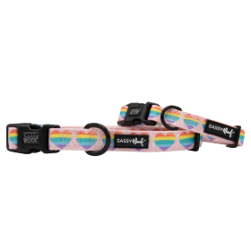 Sassy Woof Dog Collars (Color: Paws of Love, size: Medium)