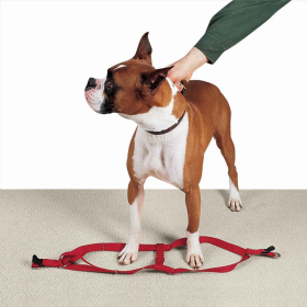 CC Nylon 2 Step Harness (Color: RED, size: 9-15in)