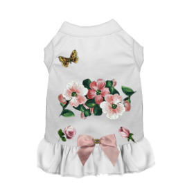 A Lovely Spring Dog Dress (Color: WHITE, size: Medium)