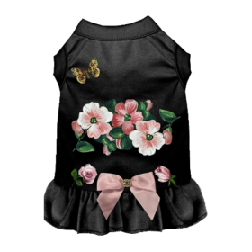 A Lovely Spring Dog Dress (Color: Black, size: Small)