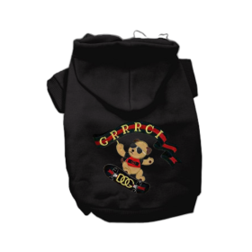 GG Skateboard Dog Hoodie (Color: Black, size: SMALL)