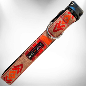 Tribal Dog Collars (Color: RED, size: S 3/4" width fits 10-14" neck)