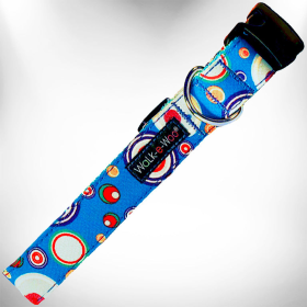 Martini Dog Collars (Color: BLUE, size: S 3/4" width fits 10-14" neck)