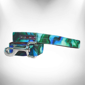 Polyester Dog Leash (Color: Ombre Turquoise, size: THIN 5/8" width- 5' long)