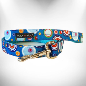 Martini Dog Leads (Color: BLUE, size: THIN Lead 5/8" width- 5' length)
