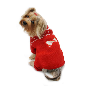 Candy Cane Bone Holiday Sweater Bodysuit (size: SMALL)