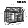 Heavy‑Duty Metal Dog Crate with Locking Wheels