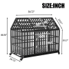 Heavy‑Duty Metal Dog Crate with Locking Wheels