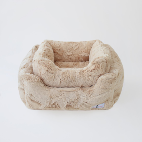 Luxe Dog Bed (Color: Sand, size: SMALL)