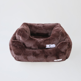 Luxe Dog Bed (Color: Chocolate, size: SMALL)