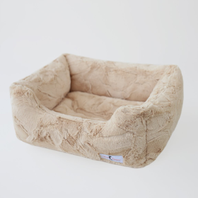 Luxe Dog Bed (Color: Sand, size: Large)