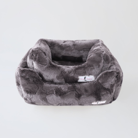 Luxe Dog Bed (Color: Pewter, size: Large)