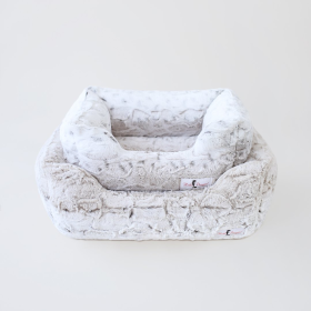 Deluxe Dog Bed (Color: Pearl Leopard, size: SMALL)