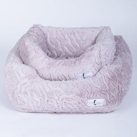 Cuddle Dog Bed (Color: Pink Ice, size: SMALL)
