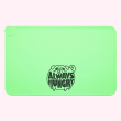 Silicone Dog Food Mat - No Sliding Prevents Messes, Soft & flexible and Easy to Clean (Color: Green, Phrase: "Always Hungry")