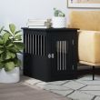 Dog Crate Furniture - Engineered Wood (Color: Black, size: 17.7"x24.4"x23.2")