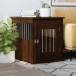 Dog Crate Furniture - Engineered Wood (Color: Brown Oak, size: 21.7"x29.5"x25.6")