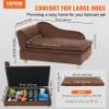 VEVOR Pet Sofa, Dog Couch for Medium-Sized Dogs and Cats, Soft Velvety Dog Sofa Bed, 81 lbs. Loading Cat Sofa, Blue