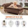 VEVOR Pet Sofa, Dog Couch for Medium-Sized Dogs and Cats, Soft Velvety Dog Sofa Bed, 81 lbs. Loading Cat Sofa, Blue