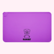 Silicone Dog Food Mat - No Sliding Prevents Messes, Soft & flexible and Easy to Clean (Color: purple, Phrase: "Hangry")
