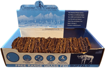 Canine Caviar Buffalo Jerky (Choices: Stix Braided 12" (pc))