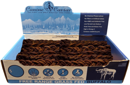 Canine Caviar Buffalo Jerky (Choices: Stix Braided - 6" (pc))