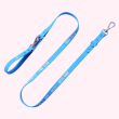 Silicone Dog Leash - 3ft. (Color: Light Blue, Phrase: "Pet Me or I'll Bite You")