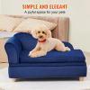 VEVOR Pet Sofa, Dog Couch for Medium-Sized Dogs and Cats, Soft Velvety Dog Sofa Bed, 81 lbs. Loading Cat Sofa, Blue