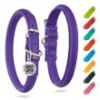 Ultra Soft Rolled Leather Dog Collar, Soft Padded Dog Collars for Small Medium Dogs, Male and Female Dog Collar