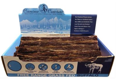 Buffalo Tripe Dog Jerky Flats - Vanilla (size: 12")