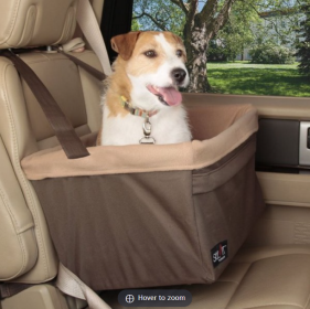 Elevated Dog Car Seat (Color: brown, size: XL)