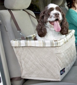Elevated Dog Car Seat (Color: gray, size: XL)