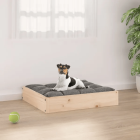 Solid Pine Dog Bed Frame (Choices: Natural - S)