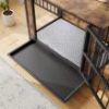 Wooden Dog Crate Furniture with 2 Sliding Doors and Removable Tray