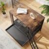 Wooden Dog Crate Furniture with 2 Sliding Doors and Removable Tray